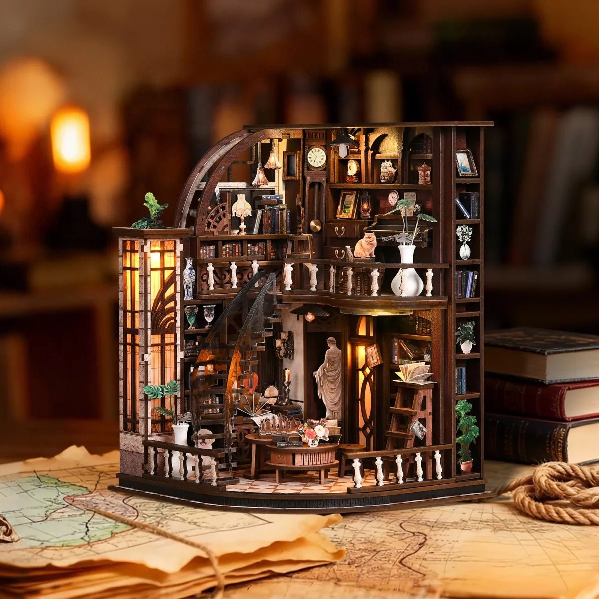 DIY Book Nook Kit (RoomBox), Bacchus Bookstore (AW02005) – Roombox | Varvikas