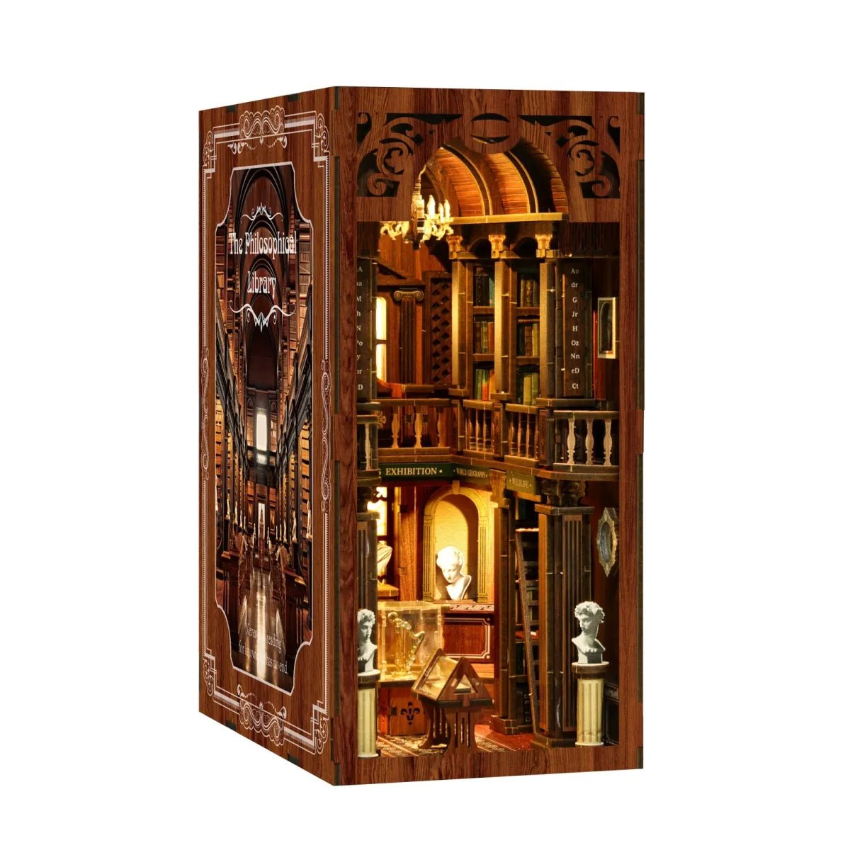 DIY Book Nook Kit (RoomBox), The Philosophical Library (BV02014) – Roombox | Varvikas