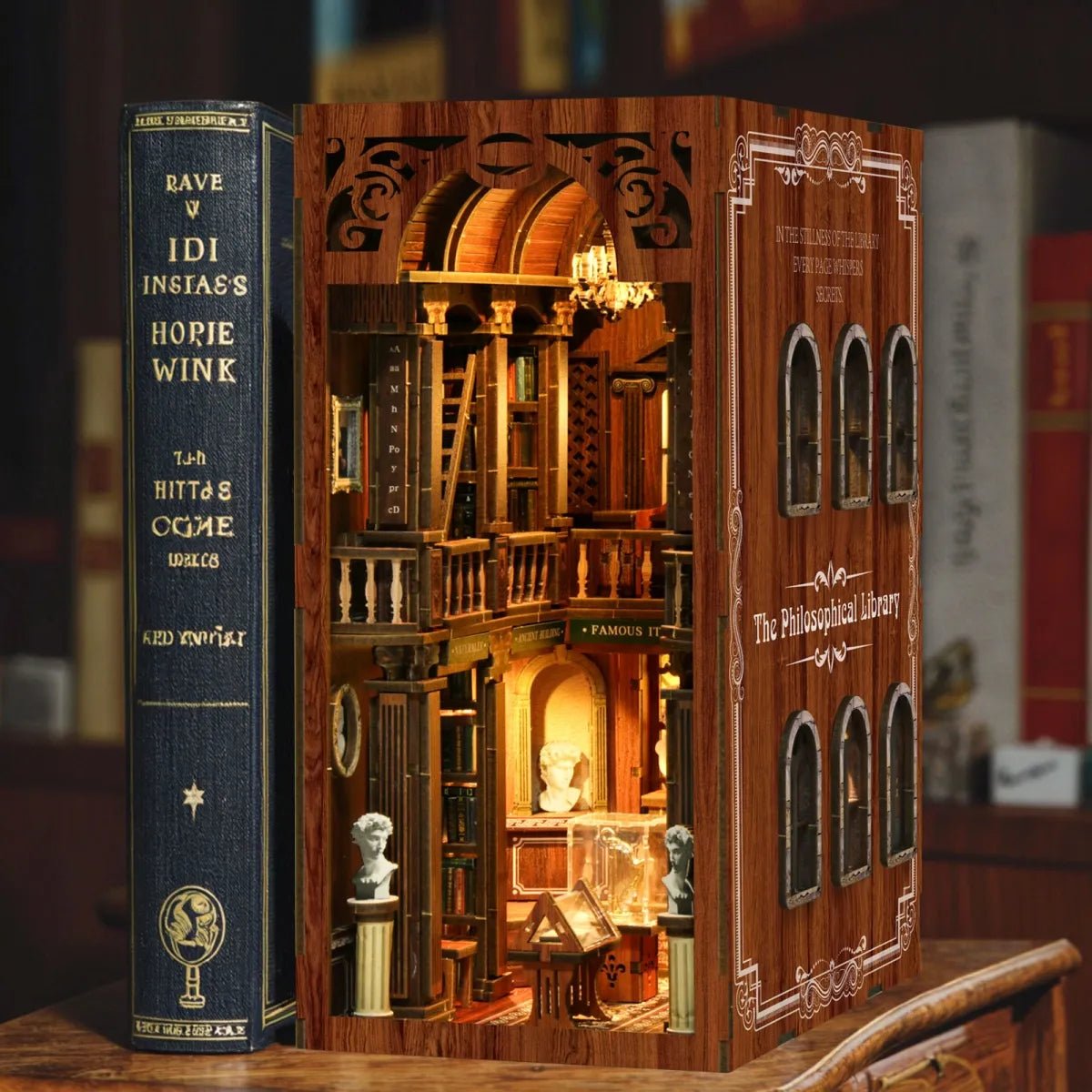DIY Book Nook Kit (RoomBox), The Philosophical Library (BV02014) – Roombox | Varvikas
