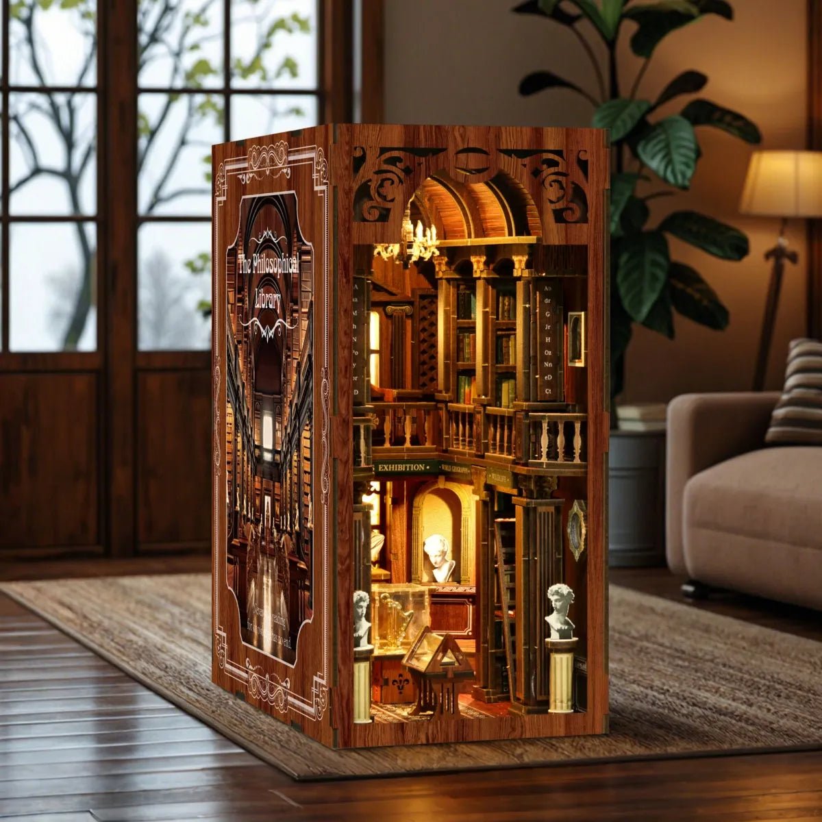 DIY Book Nook Kit (RoomBox), The Philosophical Library (BV02014) – Roombox | Varvikas