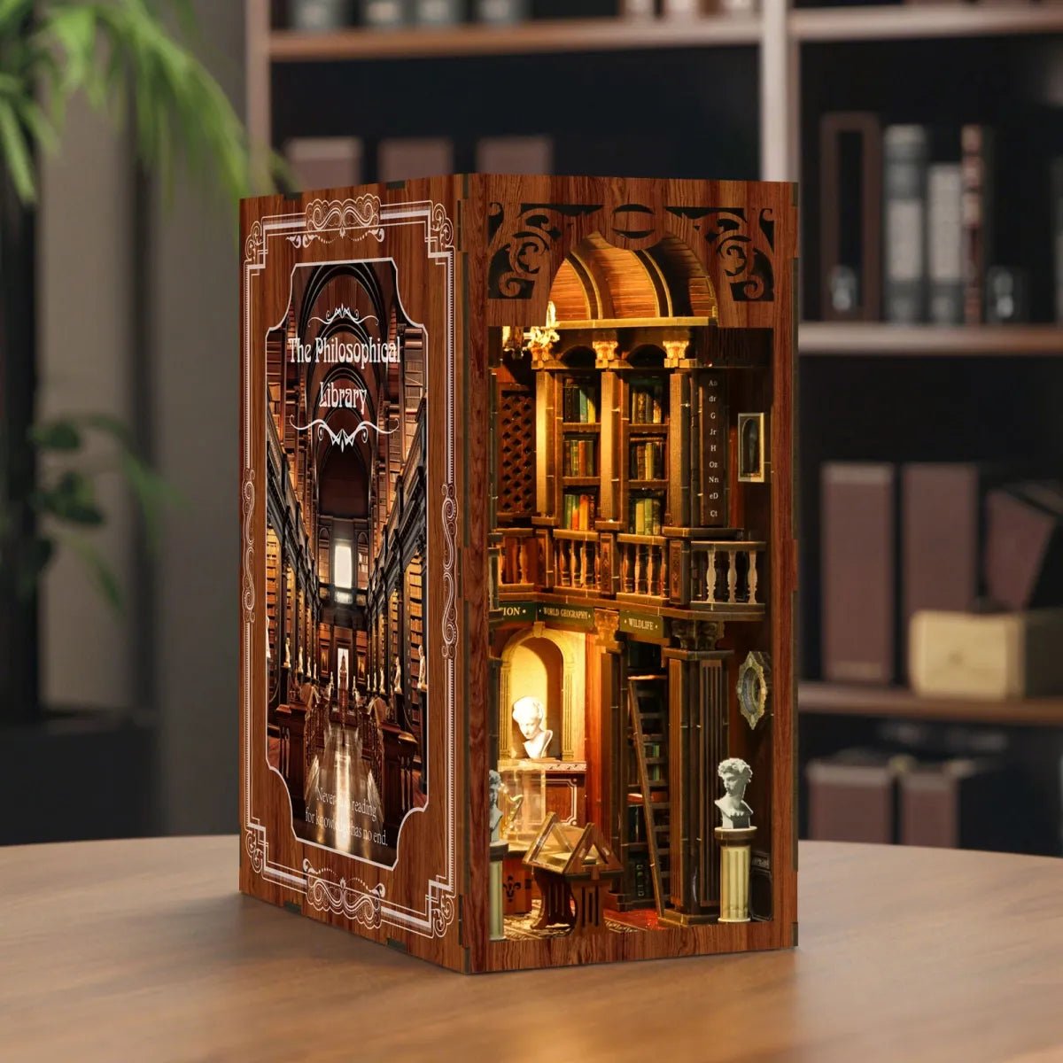 DIY Book Nook Kit (RoomBox), The Philosophical Library (BV02014) – Roombox | Varvikas