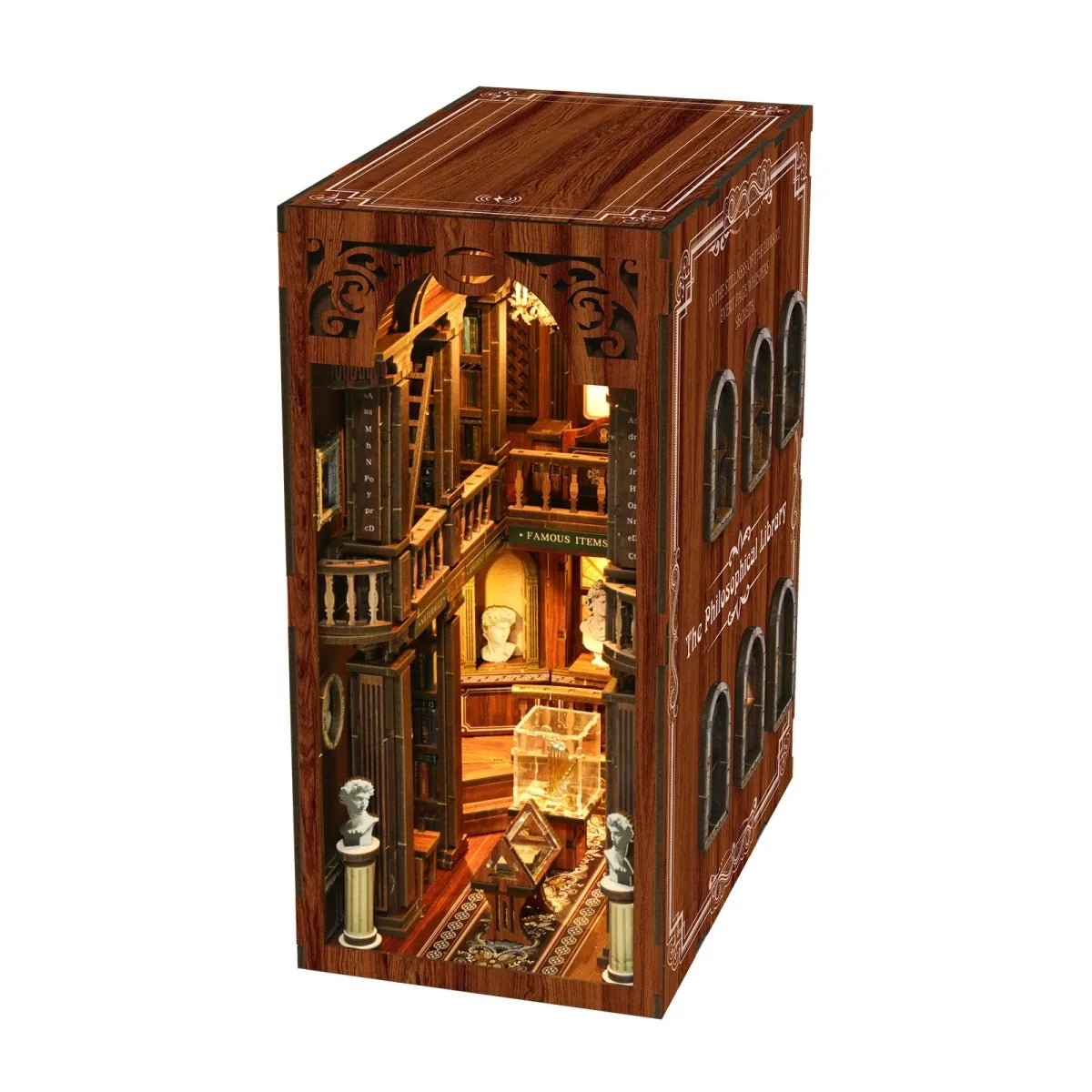 DIY Book Nook Kit (RoomBox), The Philosophical Library (BV02014) – Roombox | Varvikas