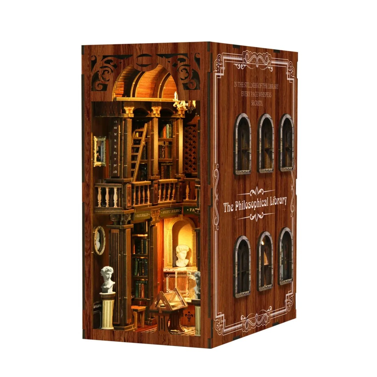 DIY Book Nook Kit (RoomBox), The Philosophical Library (BV02014) – Roombox | Varvikas