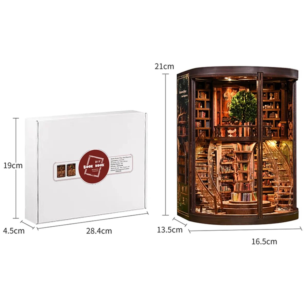 DIY Book Nook Kit (RoomBox), Wisdom Rings Book Repository (AH01005) – Roombox | Varvikas