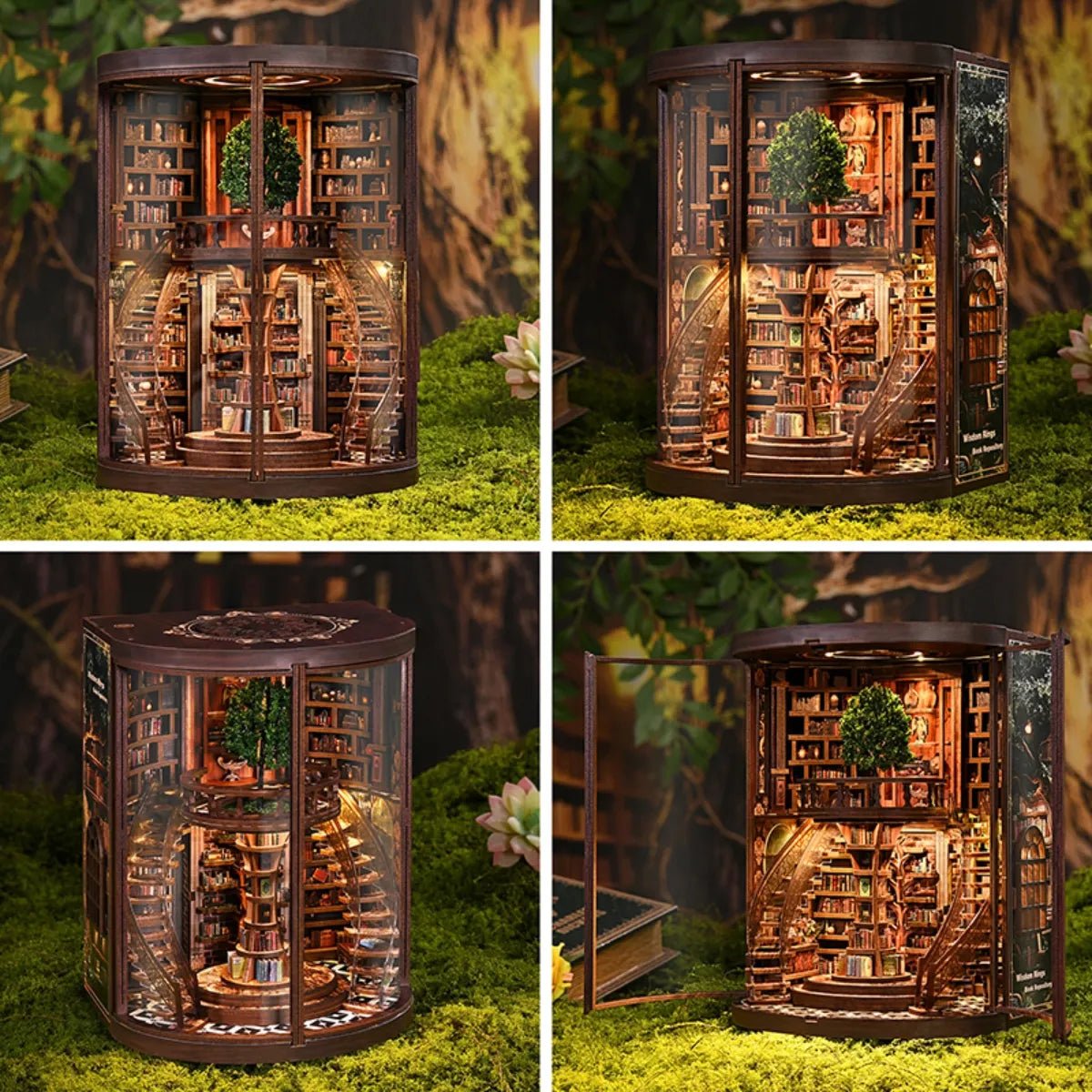 DIY Book Nook Kit (RoomBox), Wisdom Rings Book Repository (AH01005) – Roombox | Varvikas