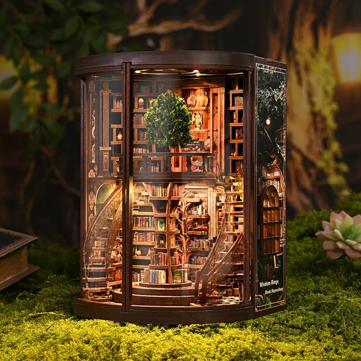 DIY Book Nook Kit (RoomBox), Wisdom Rings Book Repository (AH01005) – Roombox | Varvikas