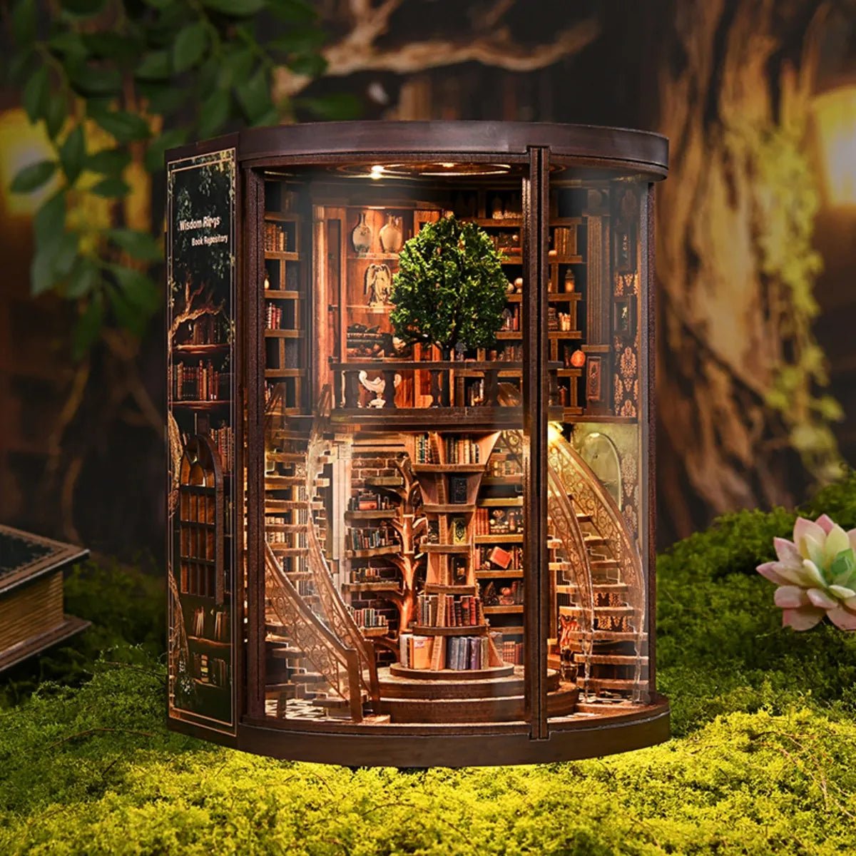 DIY Book Nook Kit (RoomBox), Wisdom Rings Book Repository (AH01005) – Roombox | Varvikas
