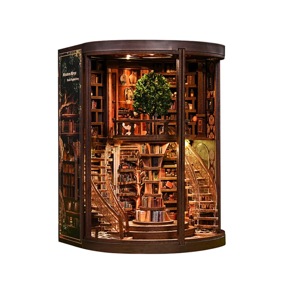 DIY Book Nook Kit (RoomBox), Wisdom Rings Book Repository (AH01005) – Roombox | Varvikas