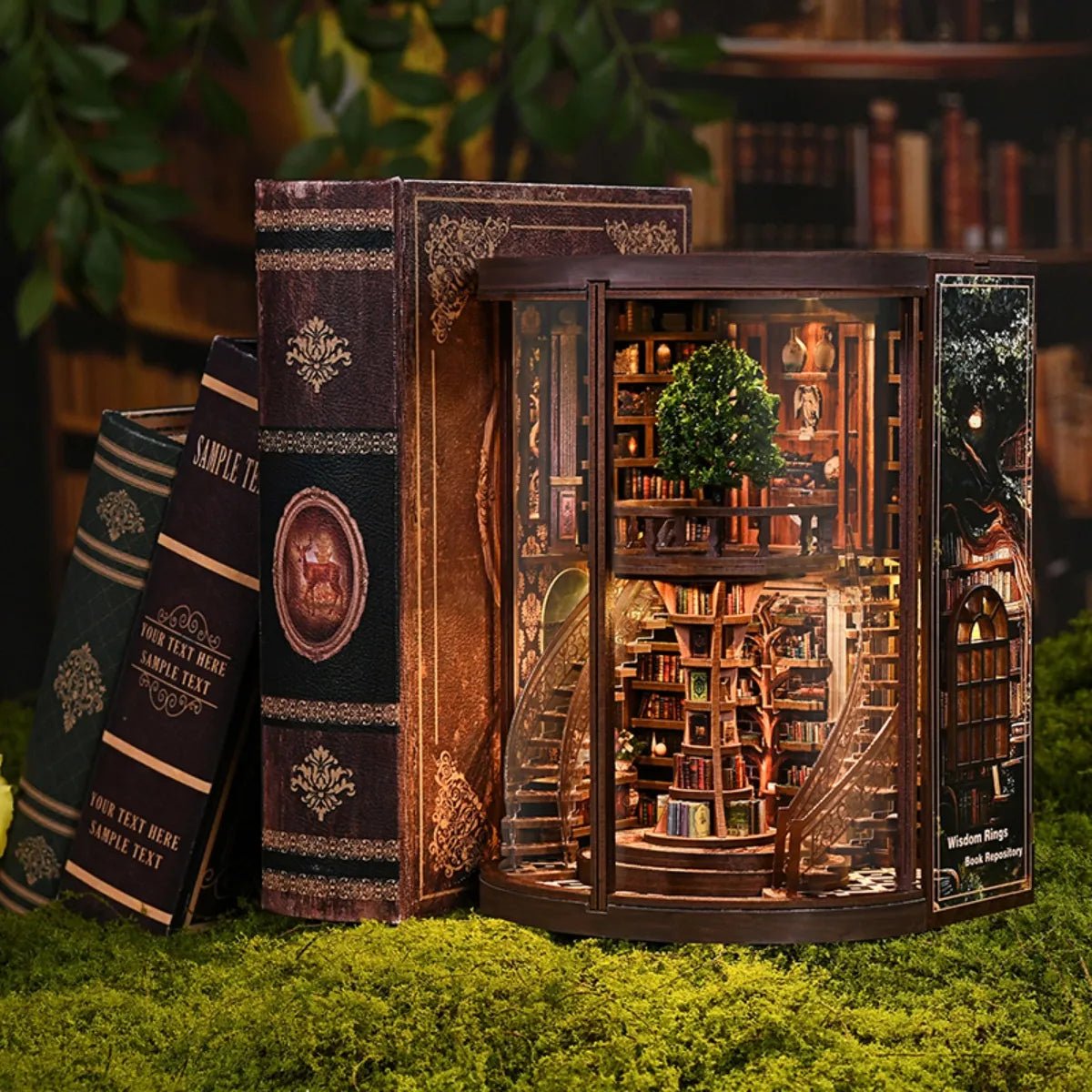 DIY Book Nook Kit (RoomBox), Wisdom Rings Book Repository (AH01005) – Roombox | Varvikas