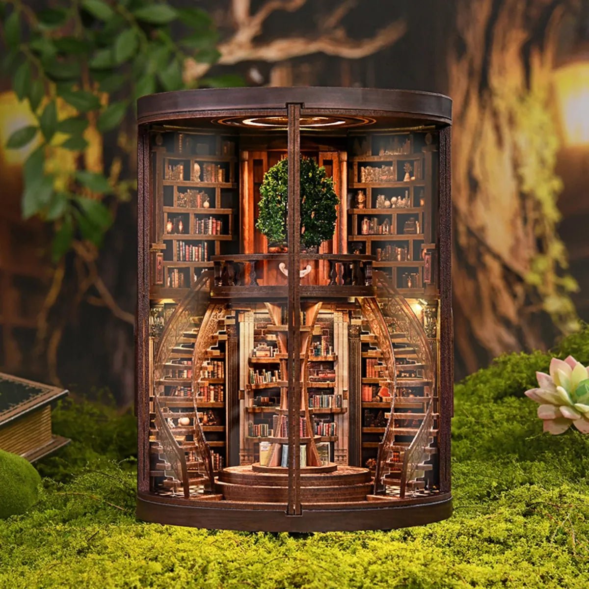 DIY Book Nook Kit (RoomBox), Wisdom Rings Book Repository (AH01005) – Roombox | Varvikas