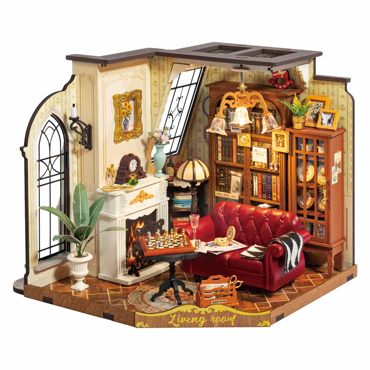 DIY Miniature House Kit (RoomBox) | Catherine’s Living Room (DG175e) – Roombox | Varvikas.Shop