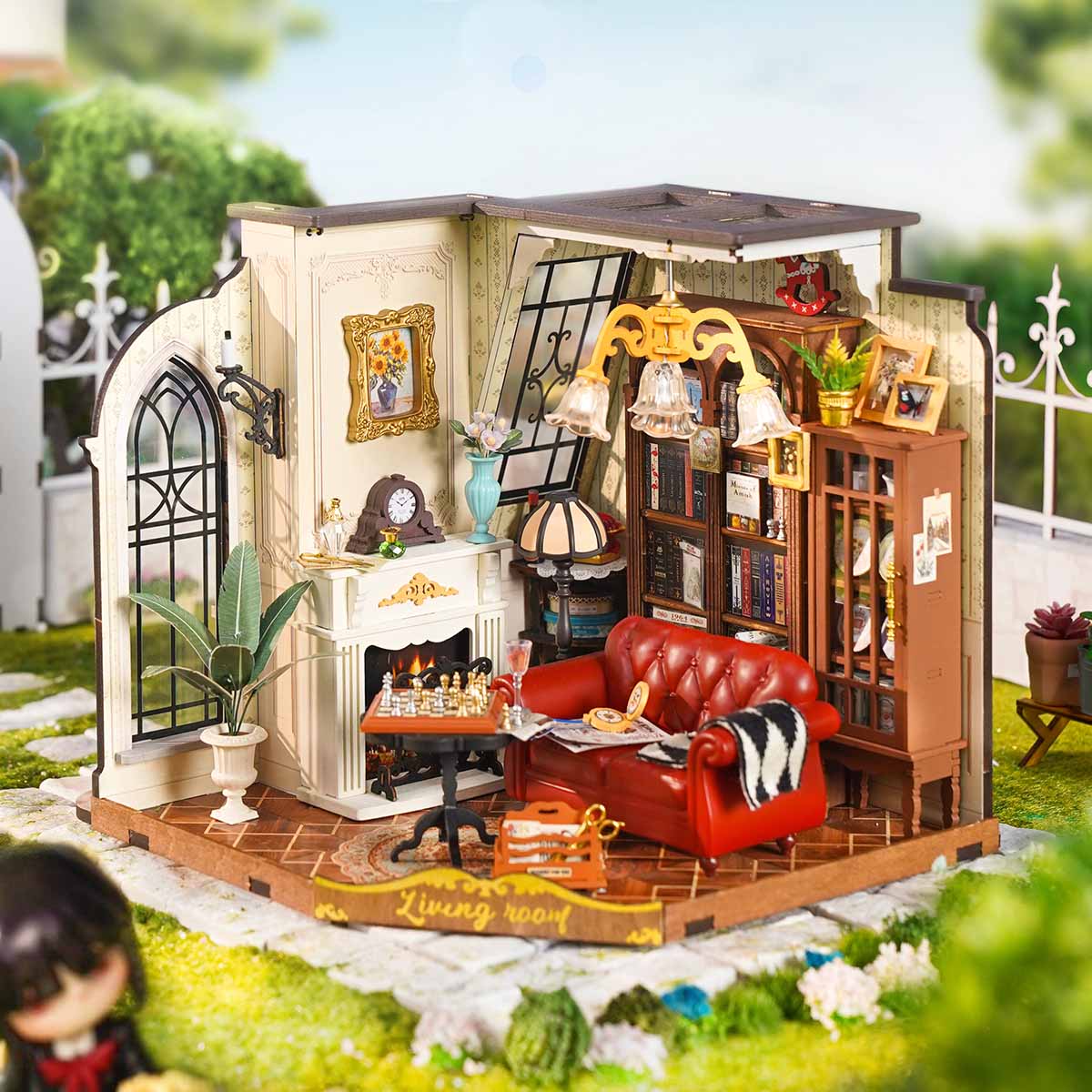 DIY Miniature House Kit (RoomBox) | Catherine’s Living Room (DG175e) – Roombox | Varvikas.Shop