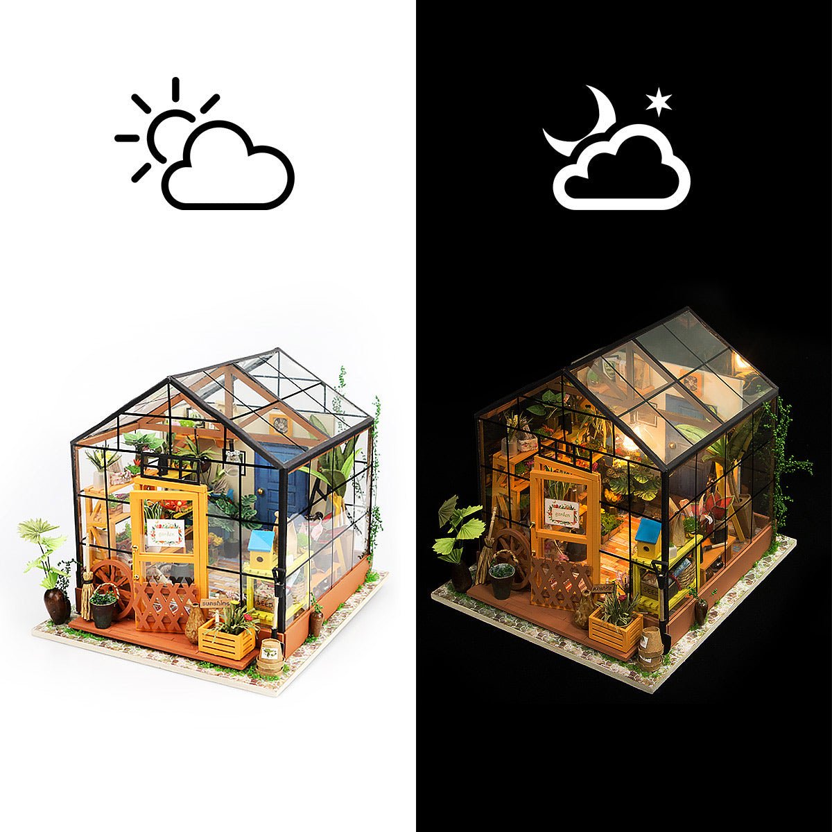 DIY Miniature House Kit (RoomBox) | Cathy's Flower House (RB003e) – Roombox | Varvikas.Shop