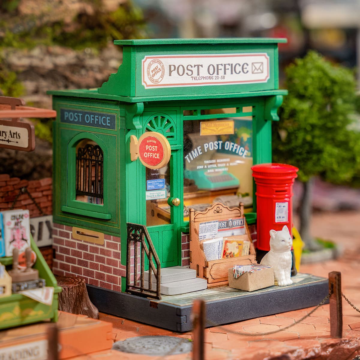 DIY Miniature House Kit (RoomBox) | Century Post Office (RDS027e) – Roombox | Varvikas.Shop