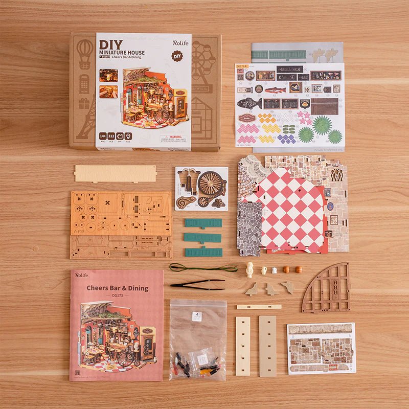 DIY Miniature House Kit (RoomBox) | Cheers Bar & Dining (DG173e) – Roombox | Varvikas.Shop