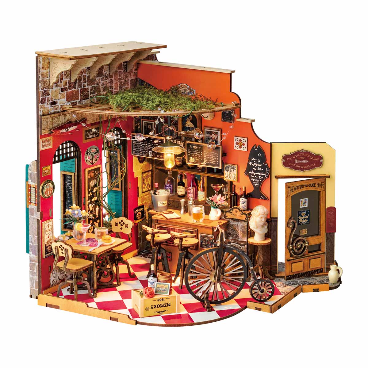 DIY Miniature House Kit (RoomBox) | Cheers Bar & Dining (DG173e) – Roombox | Varvikas.Shop
