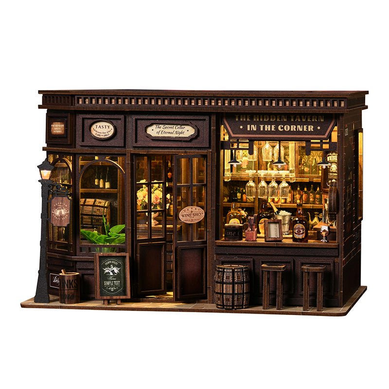 DIY Miniature House Kit (RoomBox), Corner Tavern (AW03 - 001) – Roombox | Varvikas.Shop
