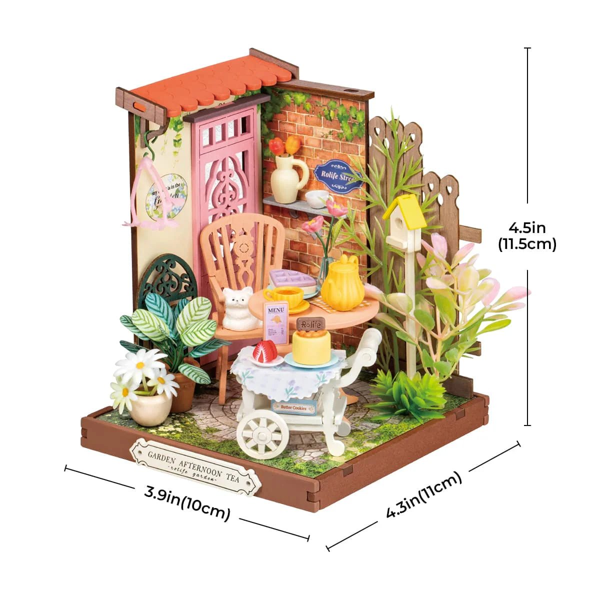 DIY Miniature House Kit (RoomBox) | Fancy Tea Yard (RDS025e) – Roombox | Varvikas.Shop