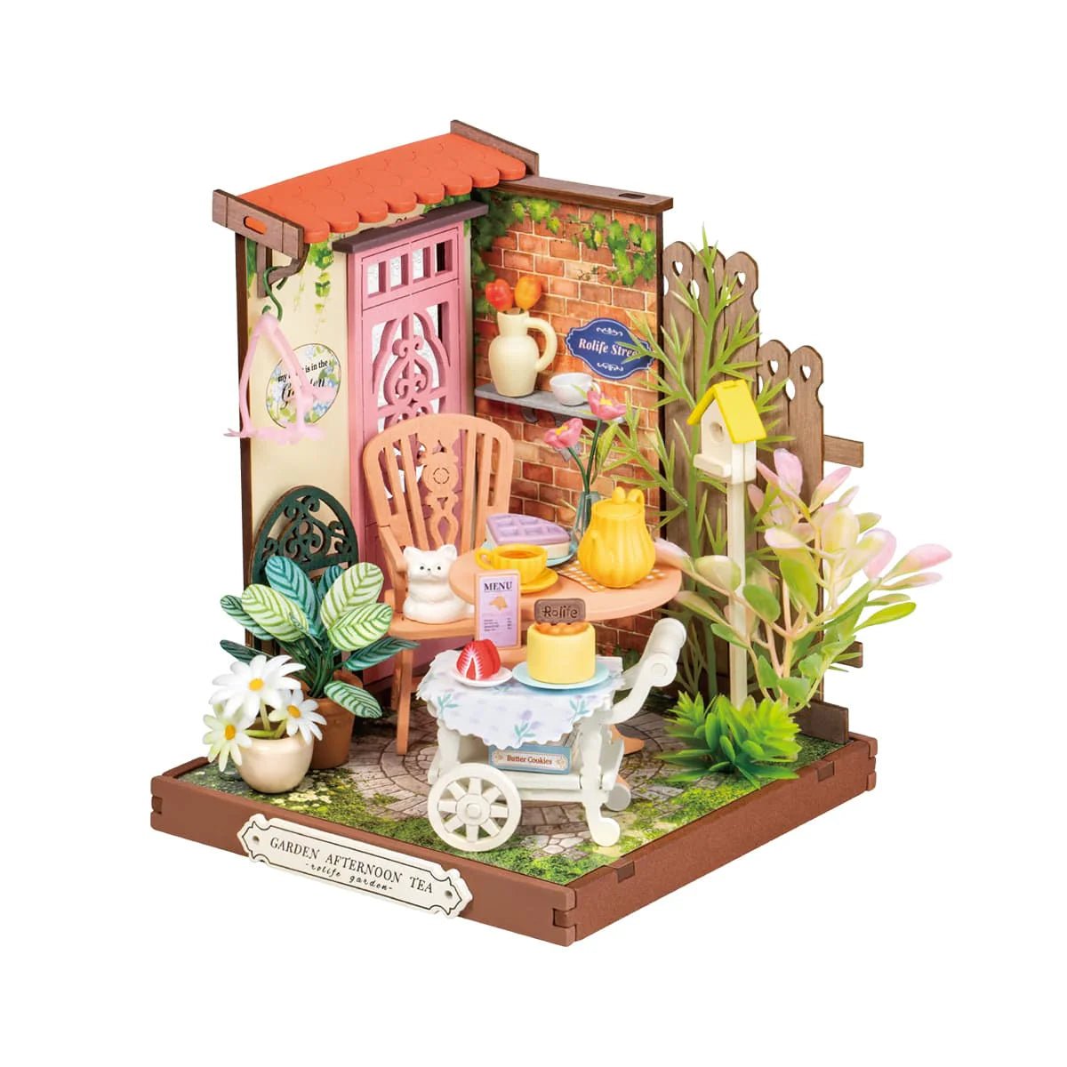 DIY Miniature House Kit (RoomBox) | Fancy Tea Yard (RDS025e) – Roombox | Varvikas.Shop