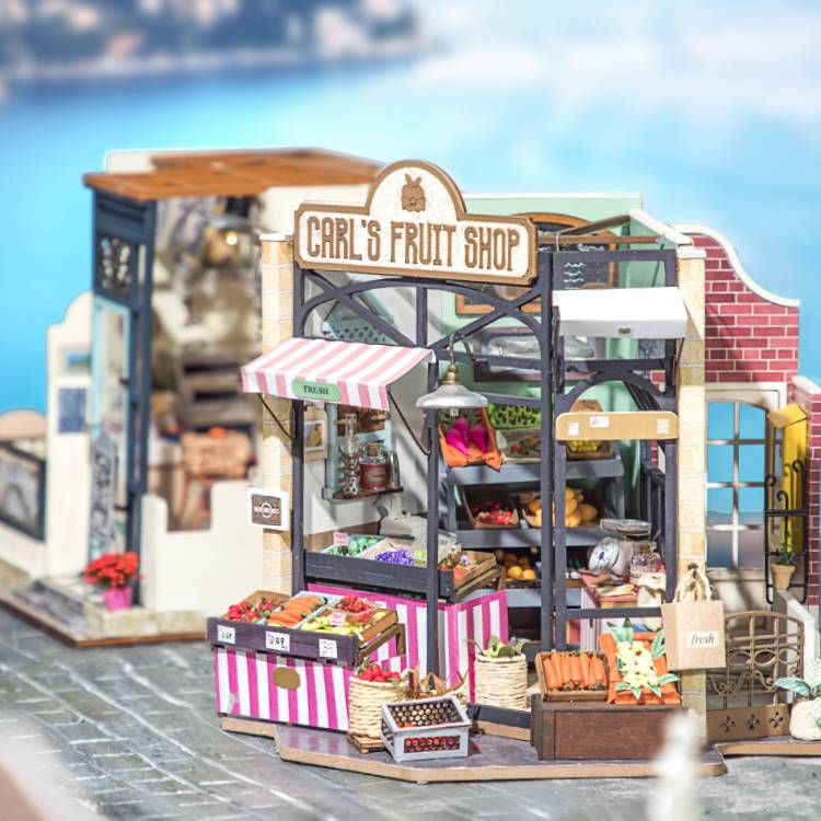 DIY Miniature House Kit (RoomBox) | Fruit Shop (RB012e) – Roombox | Varvikas.Shop