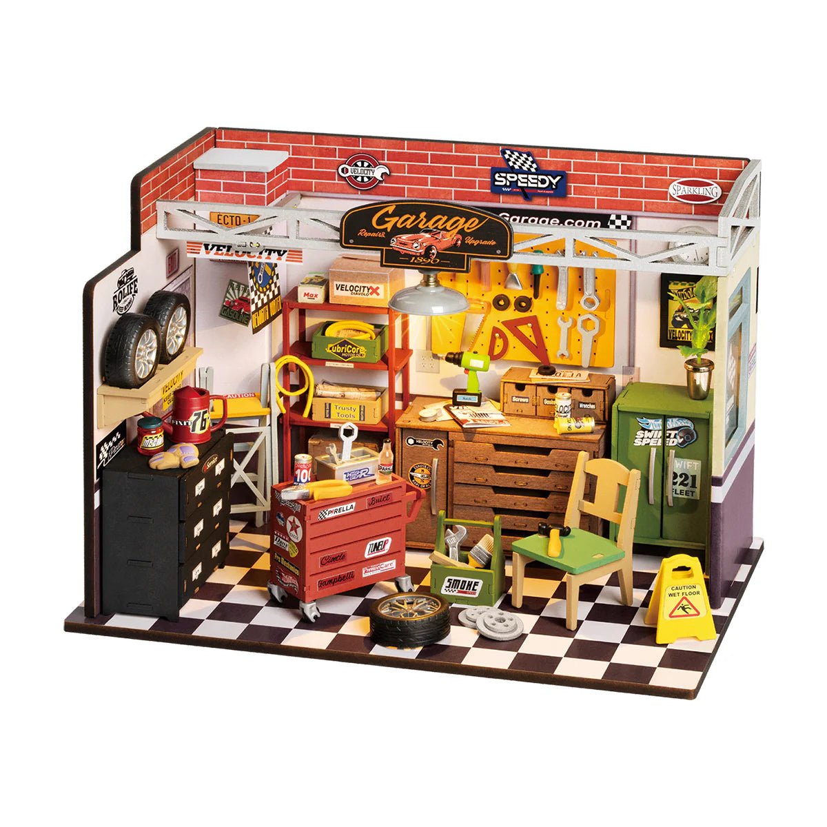 DIY Miniature House Kit (RoomBox) | Garage Workshop (DG165e) – Roombox | Varvikas.Shop