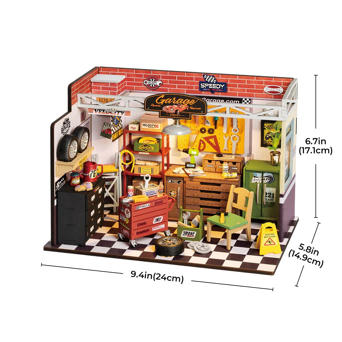 DIY Miniature House Kit (RoomBox) | Garage Workshop (DG165e) – Roombox | Varvikas.Shop