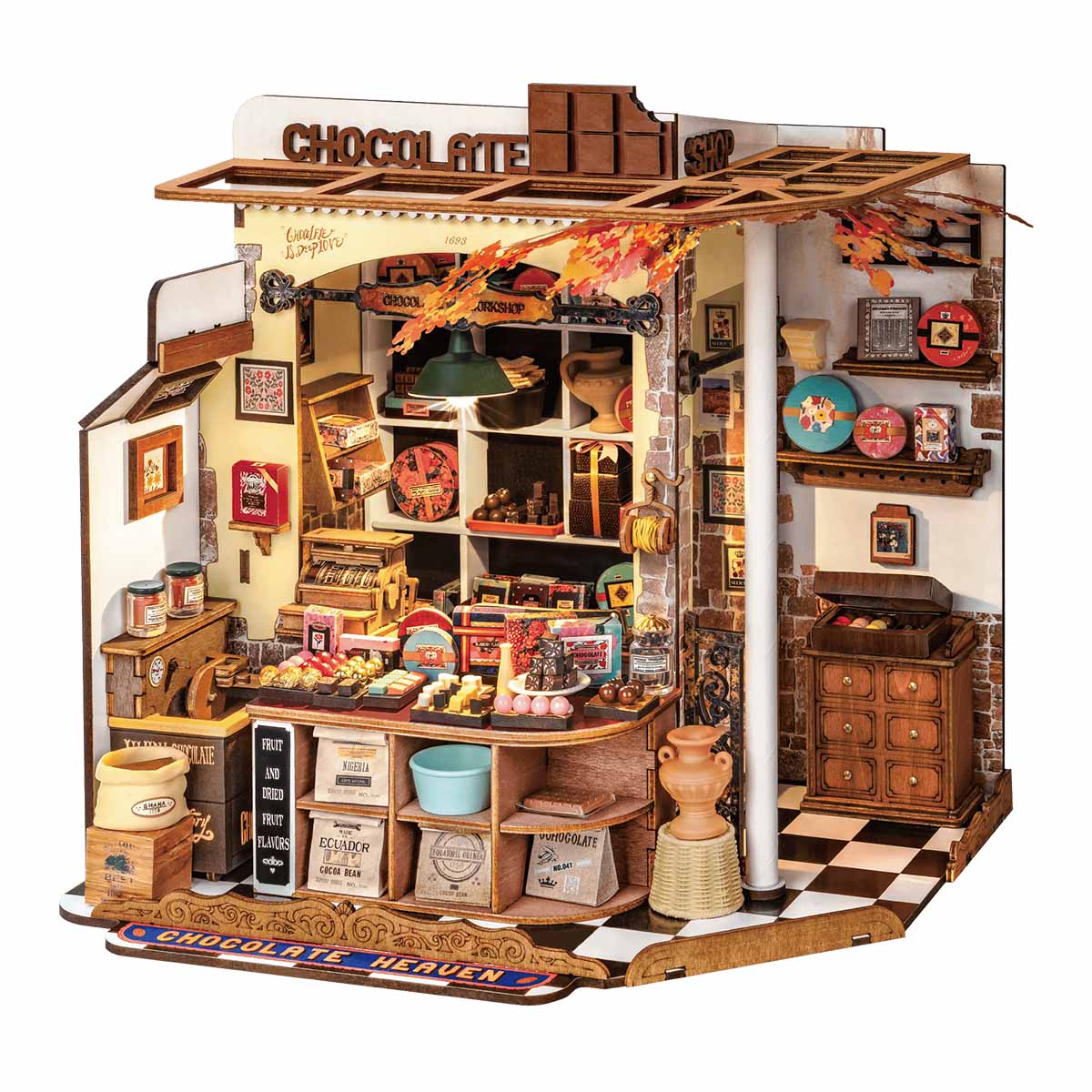 DIY Miniature House Kit (RoomBox), Henry's Chocolate (DG174e