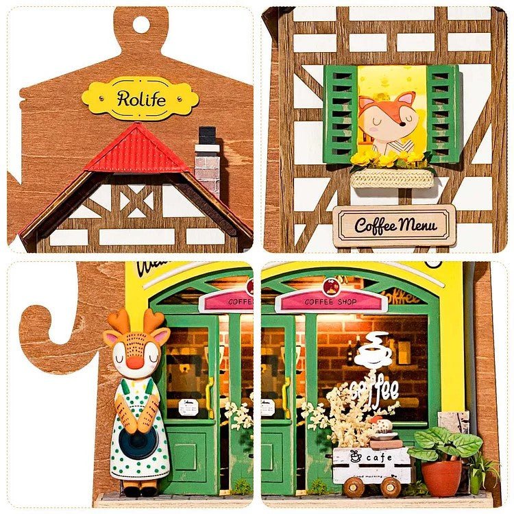 DIY Miniature House Kit (RoomBox) | Lazy Coffee House (RDS020e) – Roombox | Varvikas.Shop