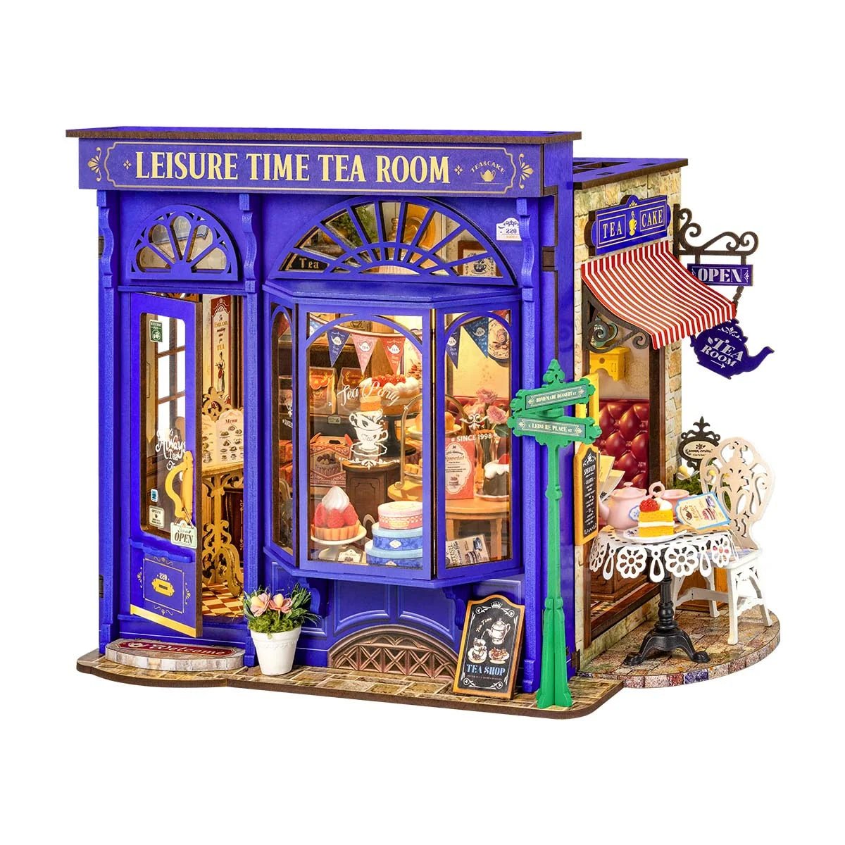 DIY Miniature House Kit (RoomBox), Leisure Time Tea Room (DG171e) – Roombox | Varvikas