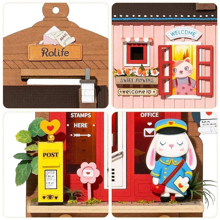 DIY Miniature House Kit (RoomBox) | Love Post Office (RDS021e) – Roombox | Varvikas.Shop