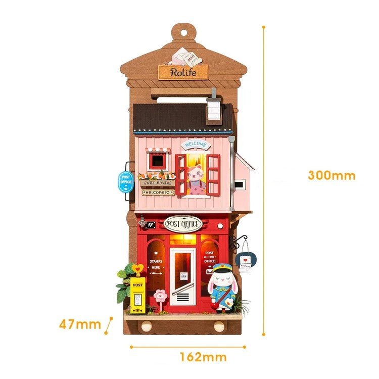 DIY Miniature House Kit (RoomBox) | Love Post Office (RDS021e) – Roombox | Varvikas.Shop
