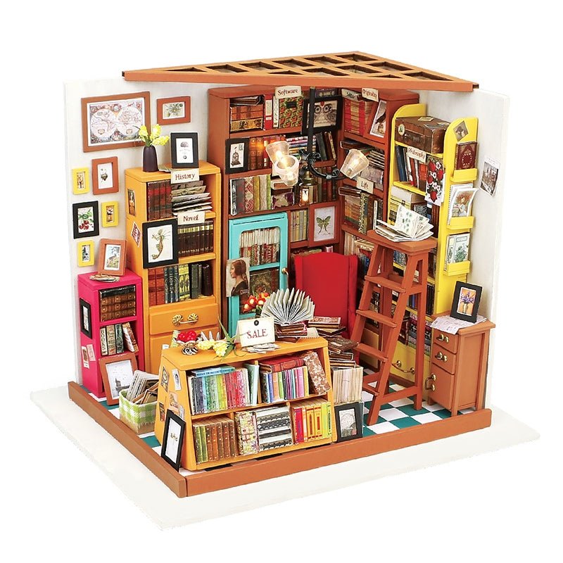 DIY Miniature House Kit (RoomBox) | Sam's Study (RB002e) – Roombox | Varvikas.Shop
