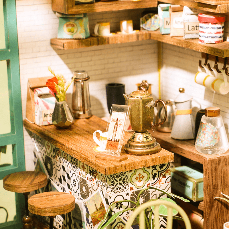 DIY Miniature House Kit (RoomBox) | Simon's Coffee (RB008e) – Roombox | Varvikas.Shop