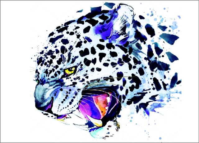 Diamond painting - LE017e - Snow Leopard Image 1