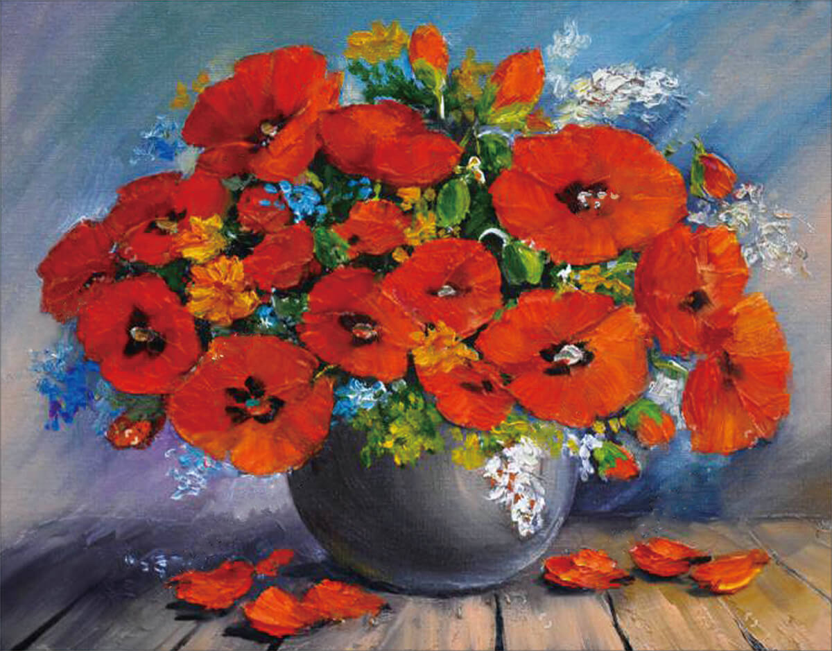 Diamond painting - LG206e - Red Bouquet Image 1