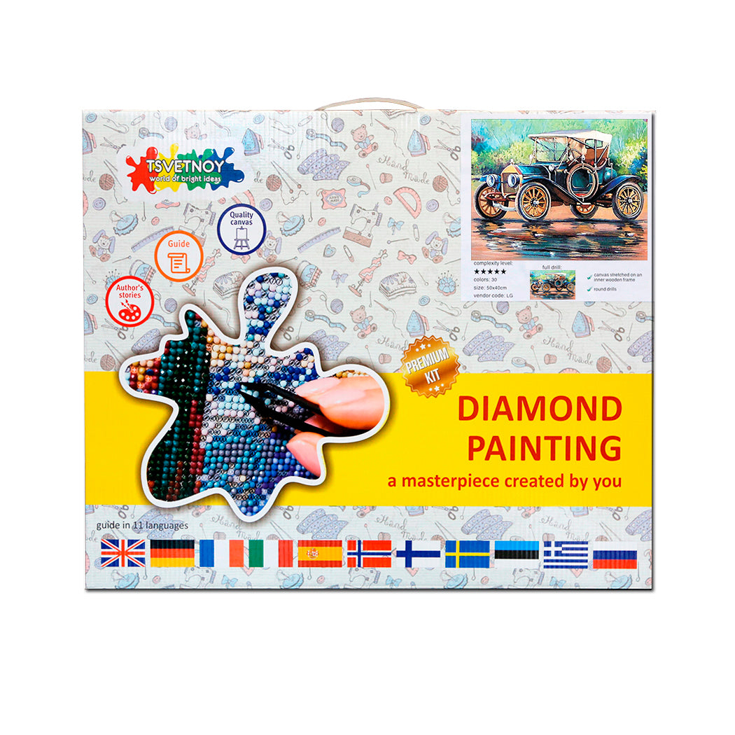 Diamond painting - LG221e - Retro Car Image 4