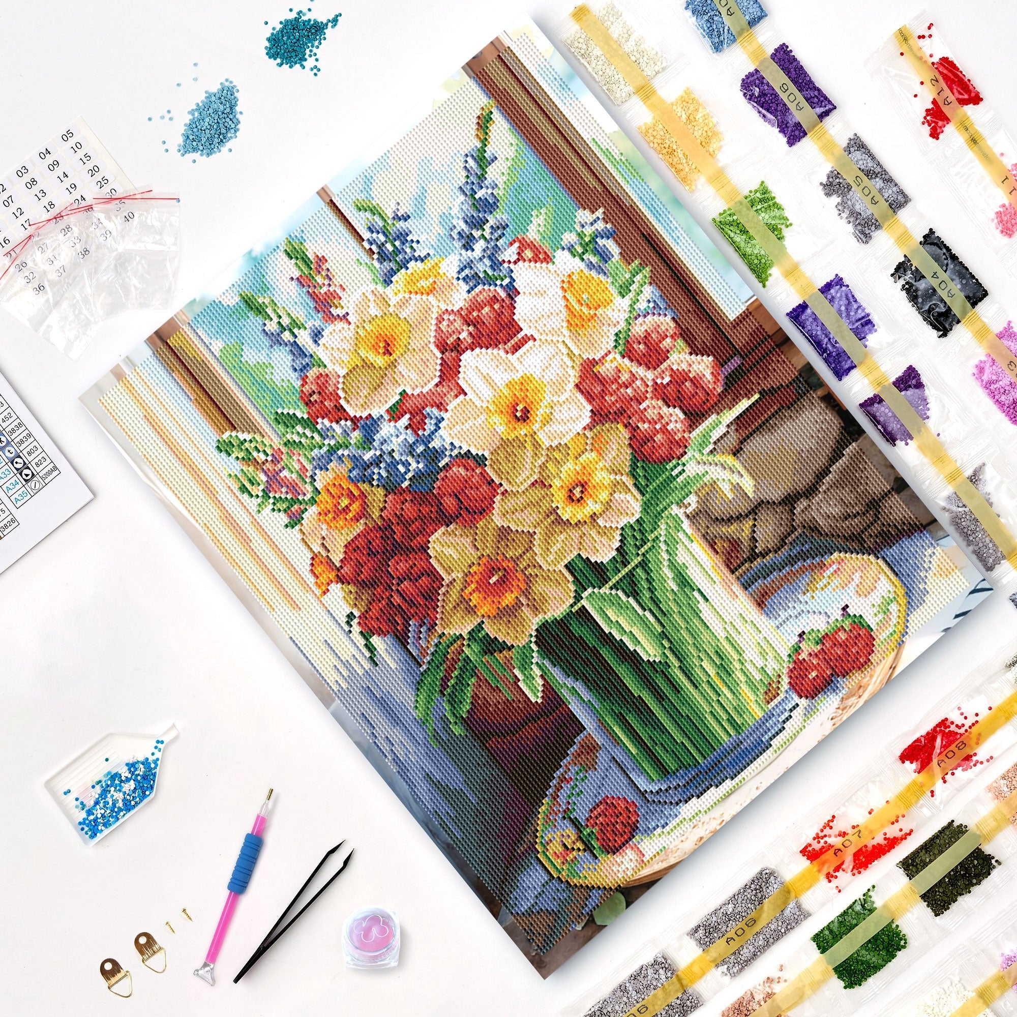 LG389e - Summer in a Vase – Diamond painting | Varvikas.Shop