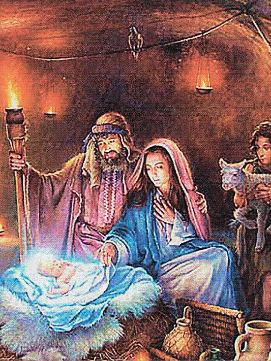 Diamond painting - LMC024e - The Birth of Jesus Christ Image 1