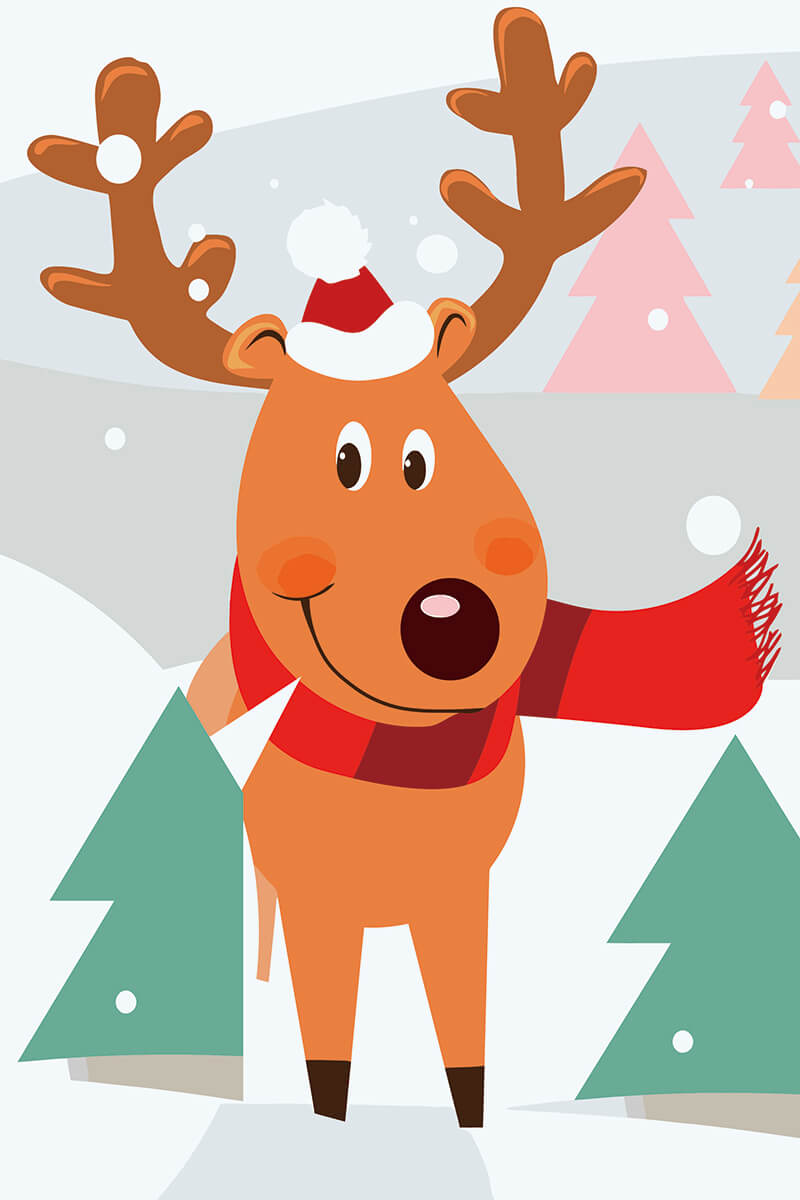 Painting by numbers - MC1091e - Christmas Reindeer Image 1