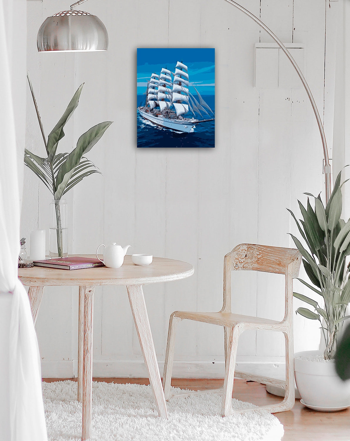 Painting by numbers - MG3240e - Snow-white Sailboat Image 2