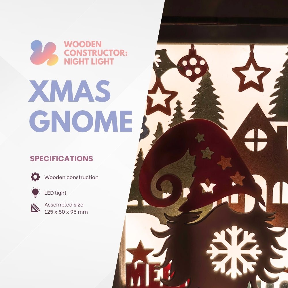 OC005e - Xmas Gnome – Wooden constructors | Varvikas.Shop