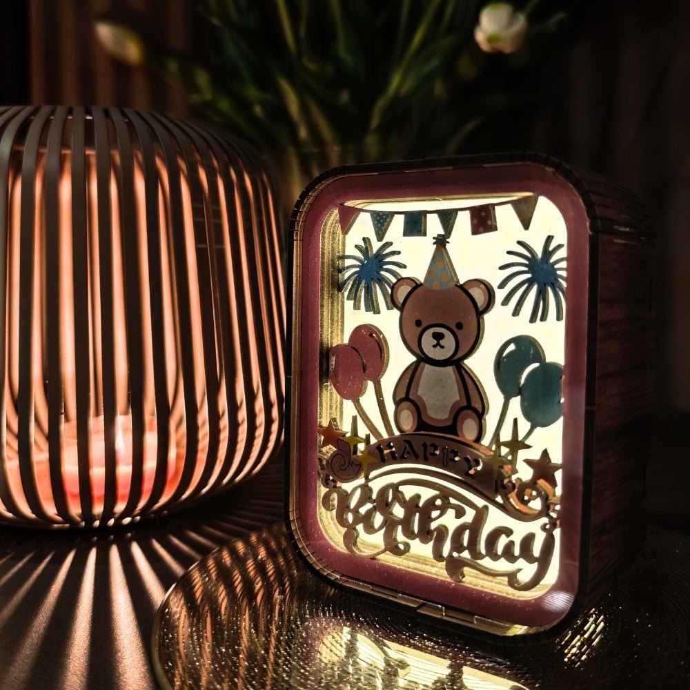 OC006e - Birthday Bear – Wooden constructors | Varvikas.Shop