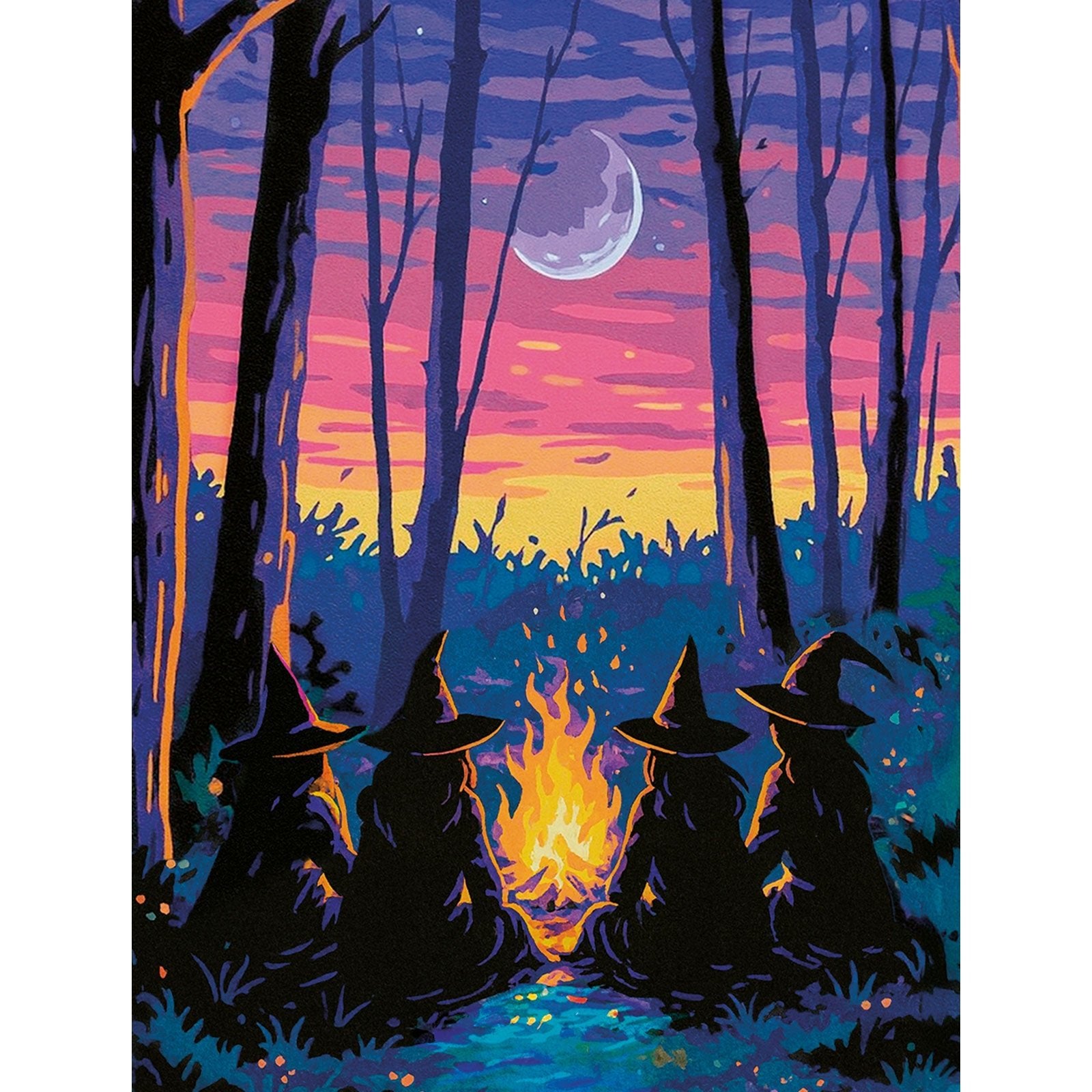 Paint by Numbers 20×30 cm, Campfire Twilight (MC1158e) – Painting by numbers | Varvikas.Shop