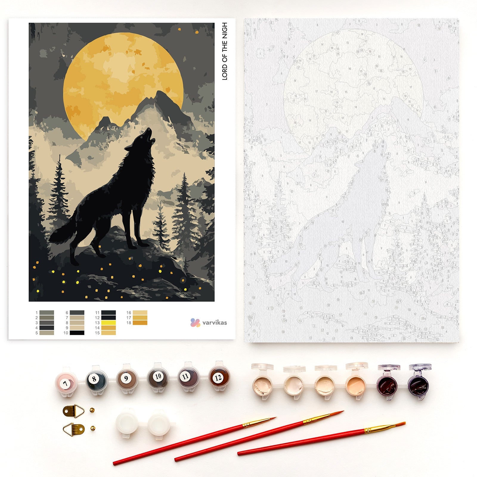 Paint by Numbers 20×30 cm, Lord of the Night (MC1163e) – Painting by numbers | Varvikas