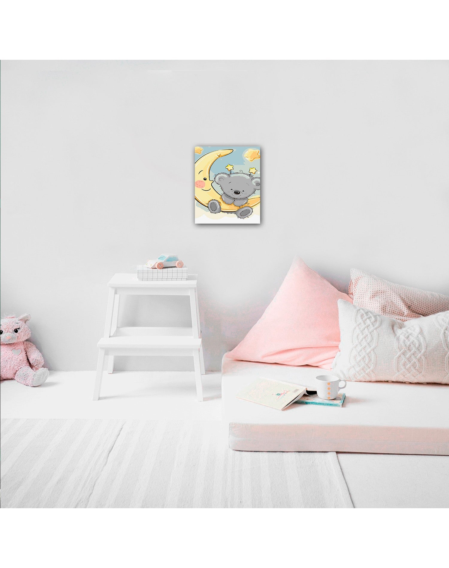 Paint by Numbers 20x30 cm | Bear on the moon (MC1083e) – Painting by numbers | Varvikas.Shop