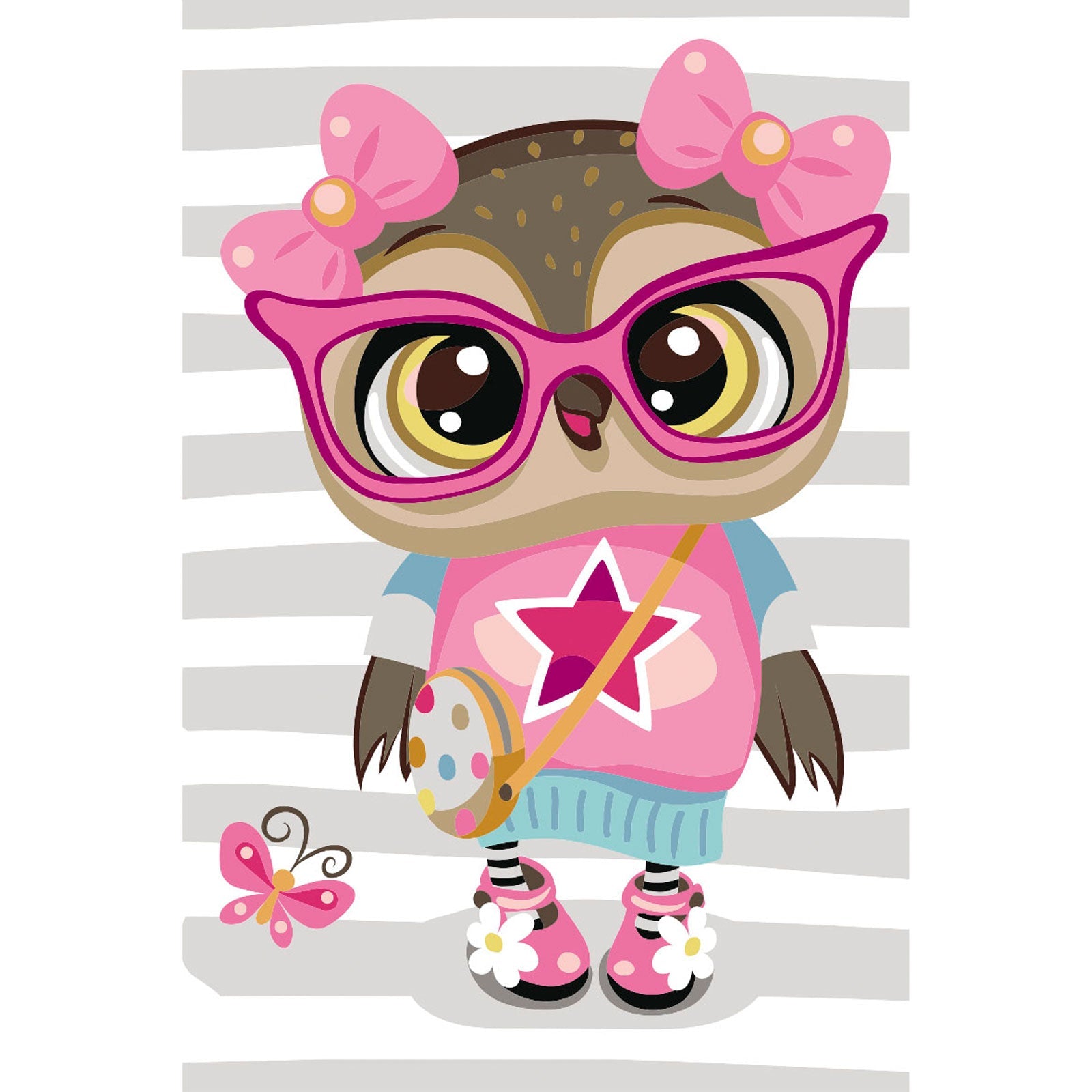 Paint by Numbers 20x30 cm | Fashionable Owl (MC1101e) – Painting by numbers | Varvikas.Shop