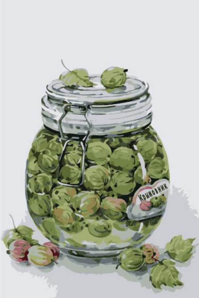 Paint by Numbers 20x30 cm | Gooseberry Jam (MC1069e) – Painting by numbers | Varvikas.Shop