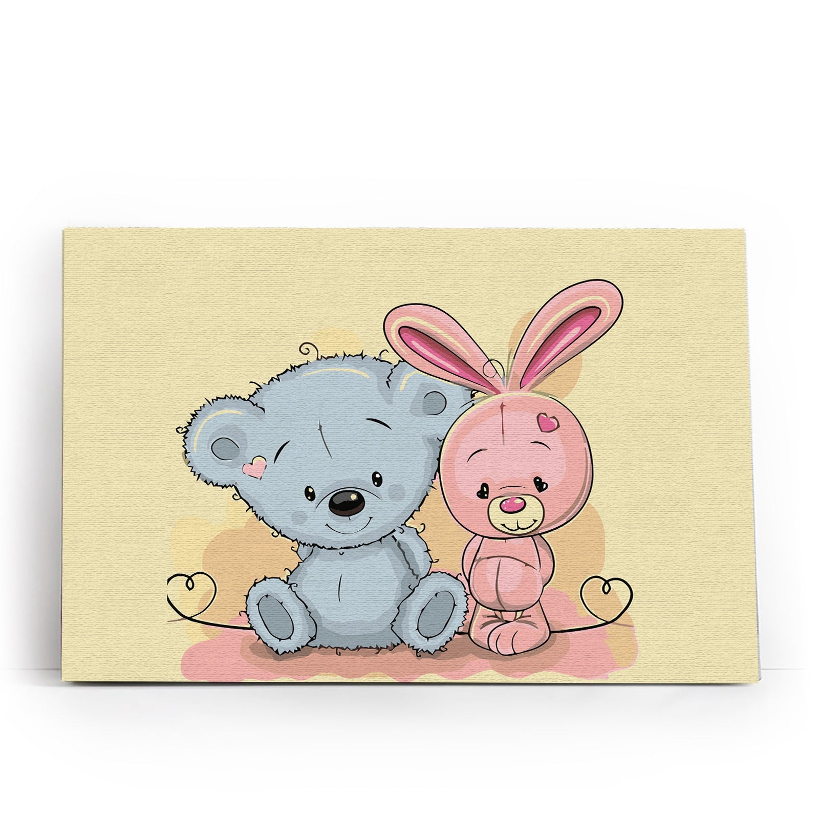 Paint by Numbers 20x30 cm | Little Bear and Little Bunny (MC1078e) – Painting by numbers | Varvikas.Shop