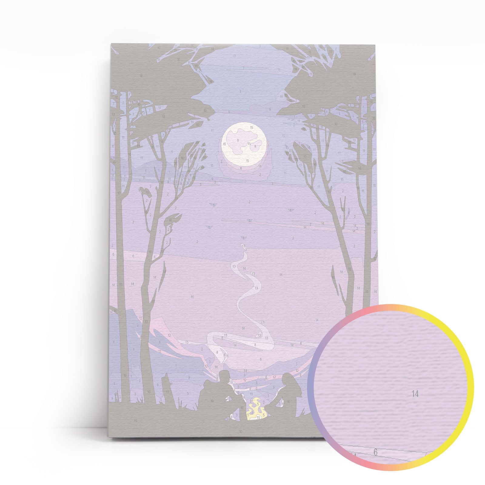 Paint by Numbers 20x30 cm | Night in the mountains (MC1127e) – Painting by numbers | Varvikas.Shop