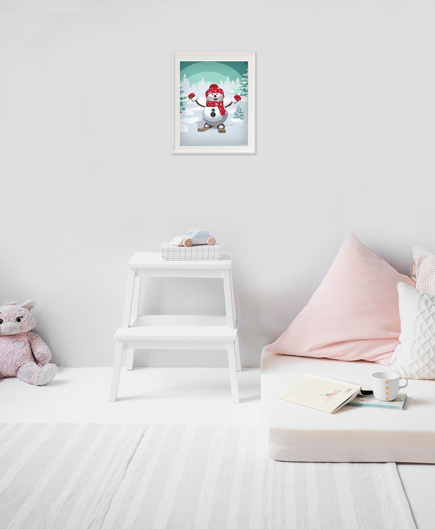 Paint by Numbers 20x30 cm | Skiing Snowman (MC1049e) – Painting by numbers | Varvikas.Shop